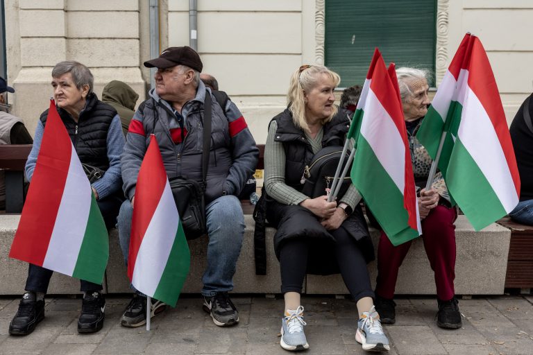 22 March 2026 Hódmezővásárhely, Hungary. Fidesz voters await Prime Minister Viktor Orbán.