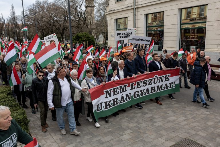 22 March 2026 Hódmezővásárhely, Hungary. Supporters of the Fidesz party attended Viktor Orbán’s rally as part of a group that had been organised in advance.