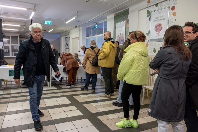 12 April 2026, Budapest, Hungary. Parliamentary election day. Polling station no. 11. Long queues of people wishing to cast their votes had been forming since the morning. Turnout was already very high by the morning.
