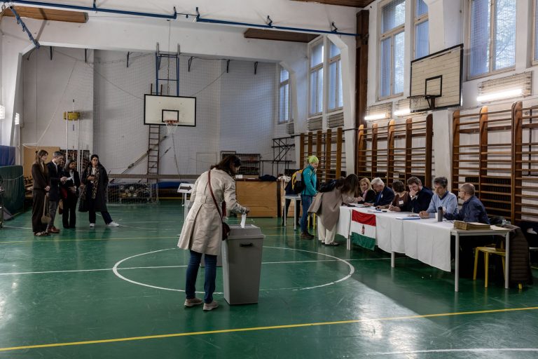 12 April 2026, Budapest, Hungary. Parliamentary election day. Polling station no. 13.