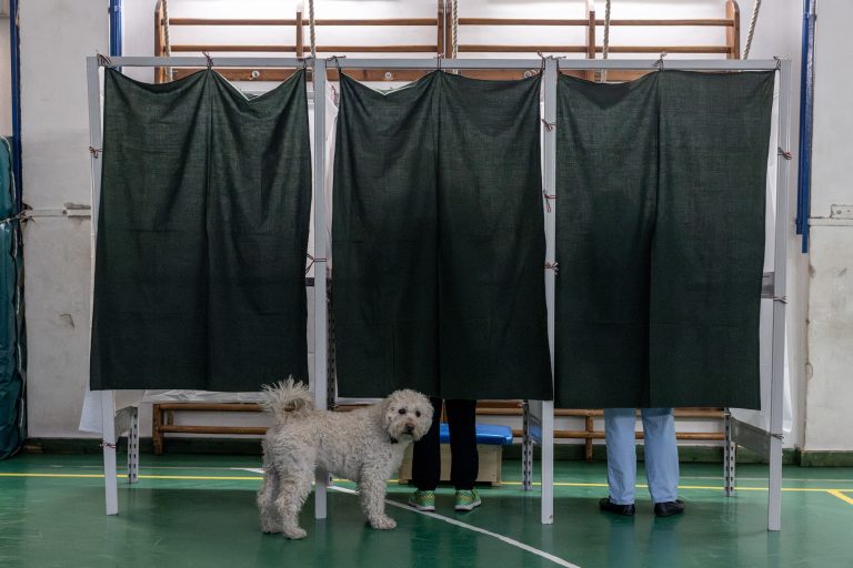 12 April 2026, Budapest, Hungary. Parliamentary election day. Polling station no. 13.