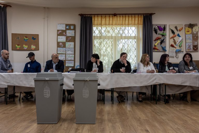 12 April 2026, Heréd, Hungary. Parliamentary election day. Polling station no.1.