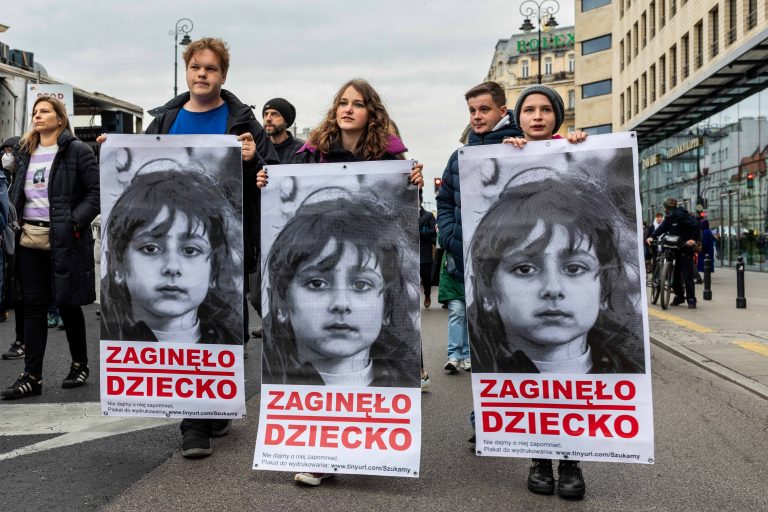 17 October 2021, Warsaw: a demonstration under the slogan ‘Stop torture at the borders’. The protest is a response to the dire situation facing refugees on the Polish-Belarusian border.
