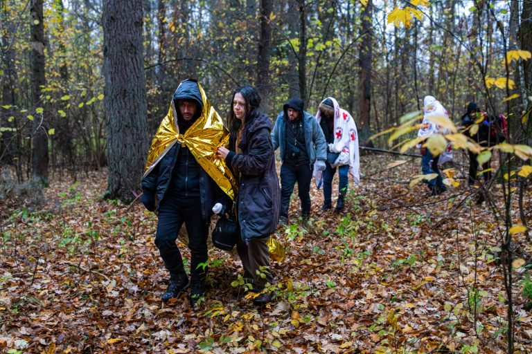 23 October 2021 The outskirts of Hajnówka, about 25 km from the Polish-Belarusian border. A group of five refugees from Syria asked for help from activists from the Granica Group. One of them required medical attention.