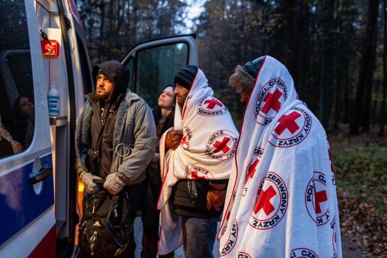 23 October 2021 The outskirts of Hajnówka, about 25 km from the Polish-Belarusian border. A group of five refugees from Syria asked for help from activists from the Granica Group. One of them required medical attention.