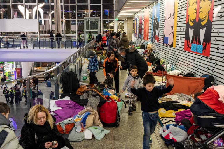 9 March 2022, Warsaw Central Station. Refugees from Ukraine.