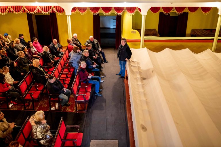 3 April 2022, a meeting at the Yuriy Drohobych Lviv Regional Academic Music and Drama Theatre.