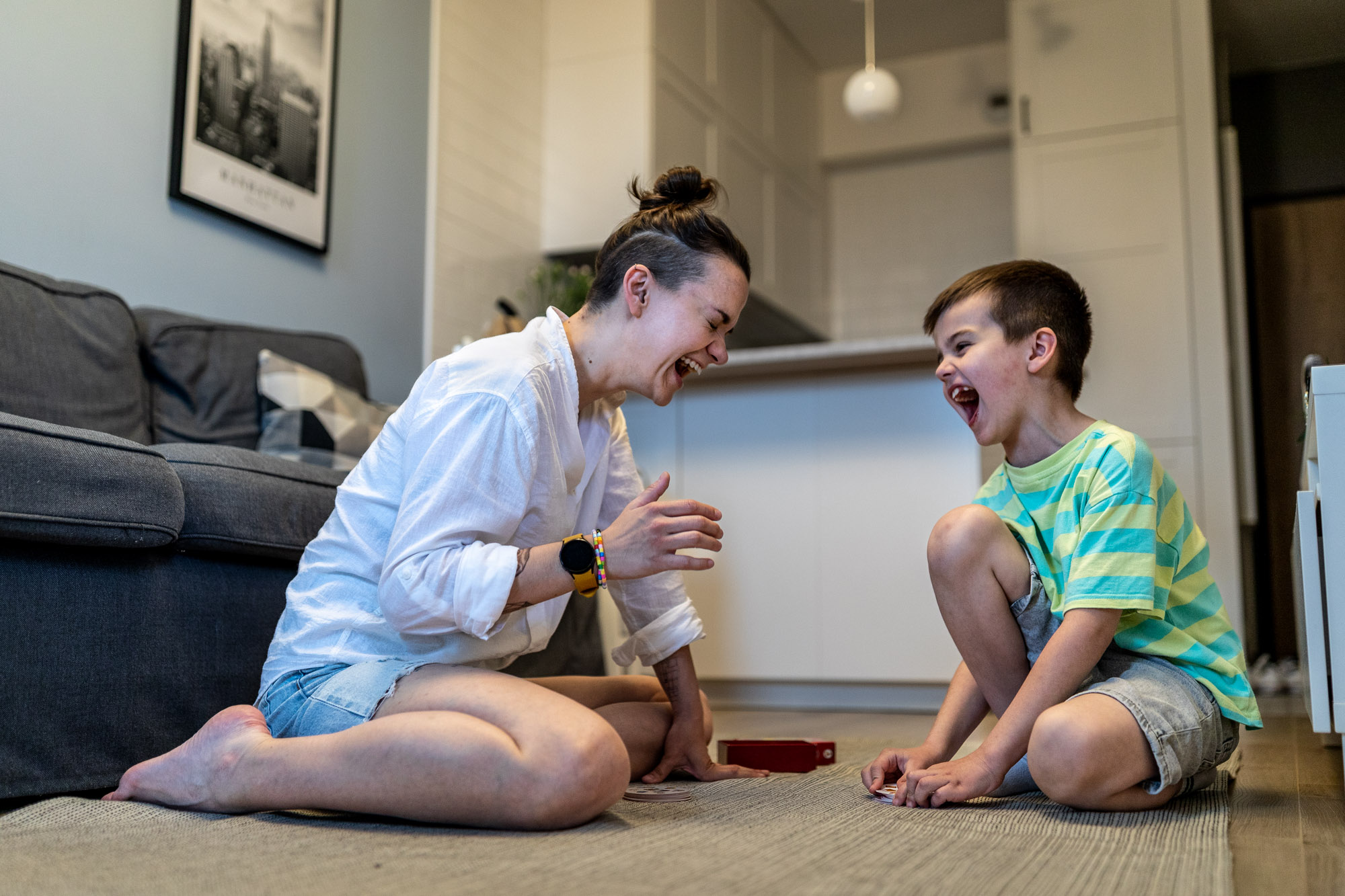 Krystina Drobysh and her son